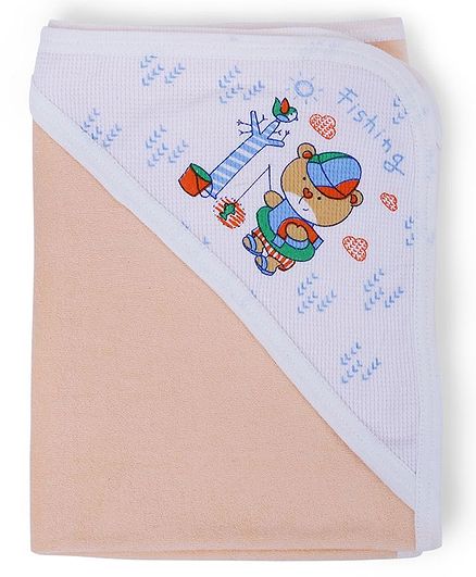 Dokkodo Cotton Terry Hooded Towel - Coral