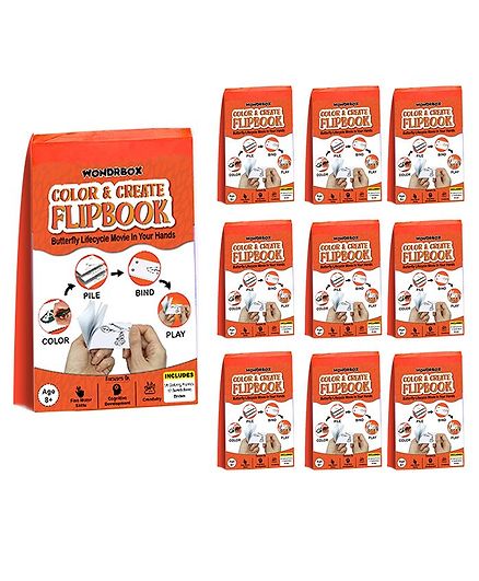 Wondrbox Color & Create Flipbook Kit Pack of 10 - Multicolor