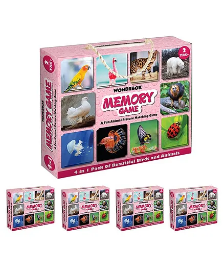 Wondrbox Card Matching Memory Game Pack of 5 - Multicolor