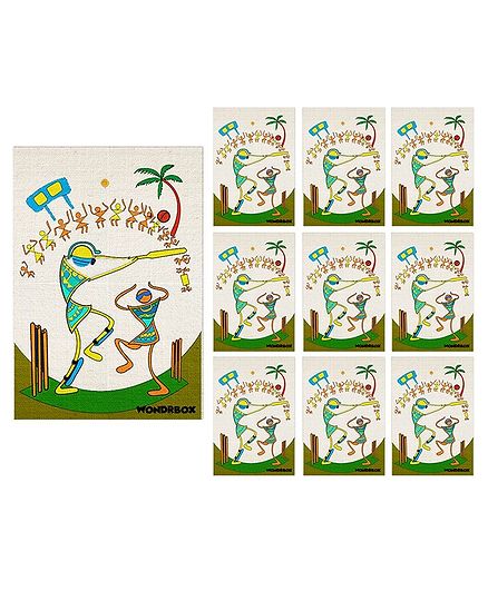 Wondrbox Indian Fork Art Coloring Kit Pack of 10 - Multicolour
