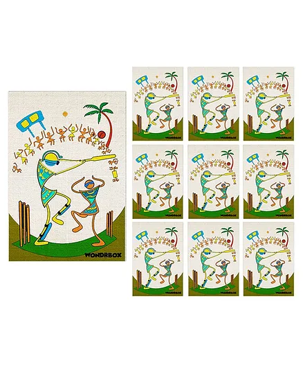 Wondrbox Indian Fork Art Coloring Kit Pack of 10 - Multicolour