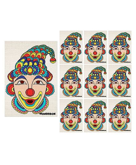 Wondrbox Indian Fork Art Coloring Kit Pack of 10 - Multicolour