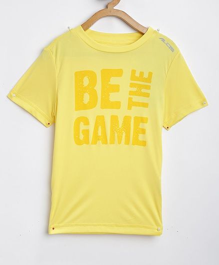 Alcis Half Sleeves Be The Game Printed T-Shirt - Yellow