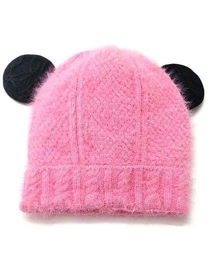 Kid - World Ears Design Cap - Pink