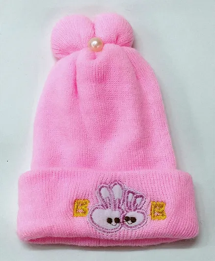 Kid-O-World Bunny Embroidered Cap - Light Pink
