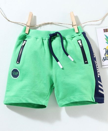Babyhug Shorts with Drawstring - Green