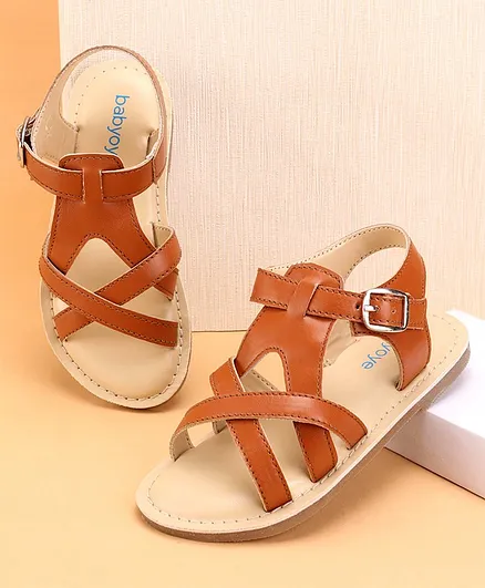 Babyoye Sandals With Buckle Closure - Beige