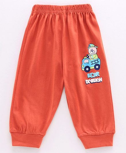Tango Full Length Lounge Pant Bear Print - Orange