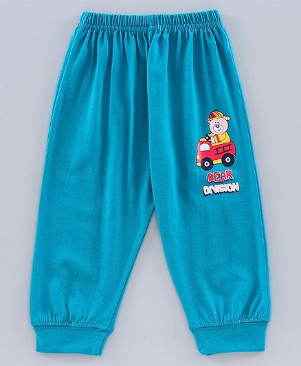Tango Full Length Lounge Pant Bear Print - Blue