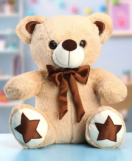 Babyhug Polyester Fur And Polyester Velor Teddy Bear Soft Toy Cream - Height 40 cm