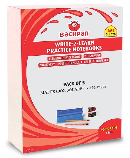 BaCHPan Write To Learn Notebooks Set of 5 - 144 Pages Each