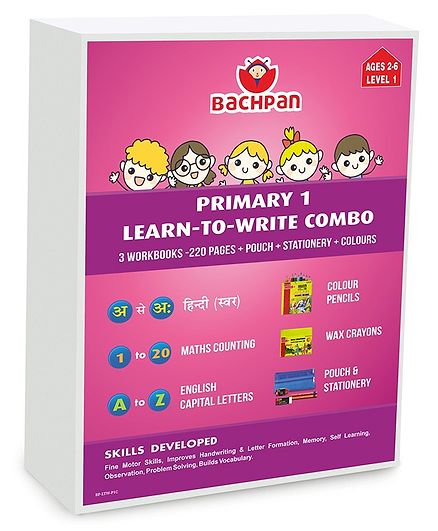 Bachpan Primary 1 Learn To Write Combo Workbooks Set of 3 - English
