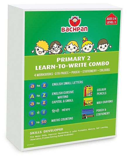 Bachpan Primary 2 Learn To Write Combo Workbooks Set of 4 - English
