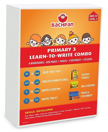 Bachpan Primary 3 Learn To Write Combo Workbooks Set of 4 - English