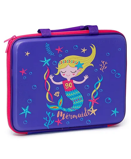 Fiddlerz Pencil Pouch Mermaid Print Large - Blue