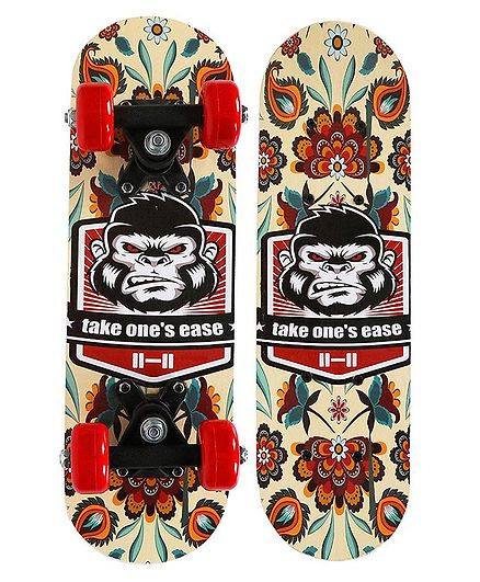 Strauss Kids Skateboard Chimps Print - Multicolor