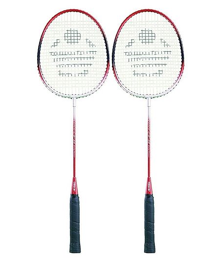 Cosco Badminton Racquet Pack Of 2 - Red & Silver