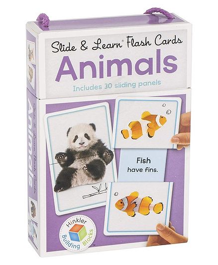 Wilco International Slid & Learn Opposites Flash Card Pack of 15 - Multicolor