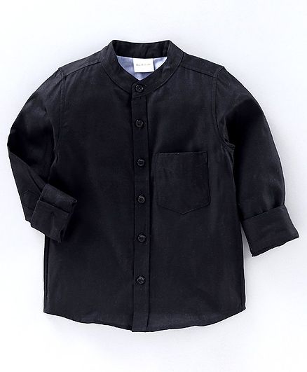 BAATCHEET Solid Full Sleeves Shirt - Black