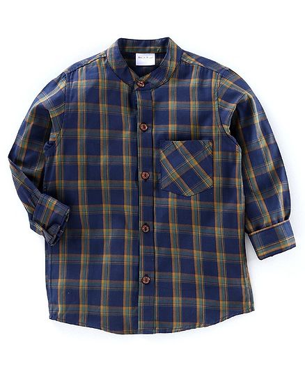 BAATCHEET Full Sleeves Checked Shirt - Blue