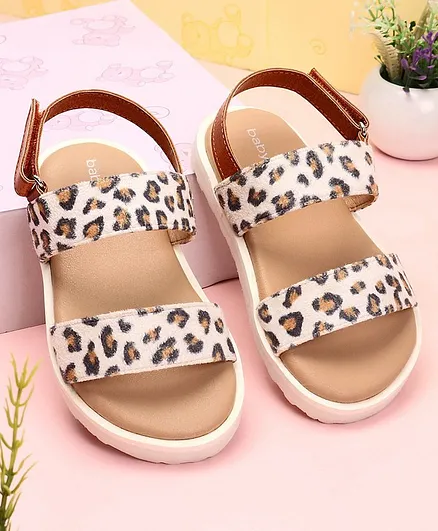 Babyoye Party Wear Open Toe Sandals - Beige