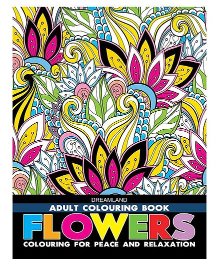 Dreamland Publications Flowers Colouring Book for Adults - English