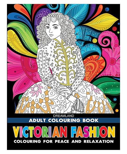 Dreamland Victorian Fashion Colouring Book for Adults - English