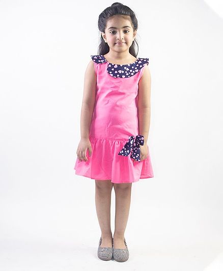 Ruviero Sleeveless Heart Print Collared Dress - Pink