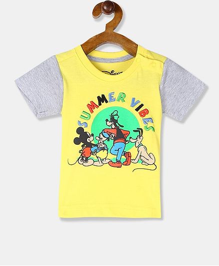 Colt Disney Short Sleeves Mickey & Friends Printed T-Shirt - Yellow