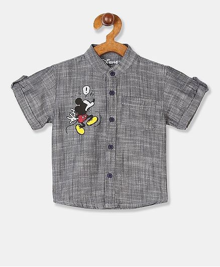 Colt Half Sleeves Mickey Mouse Print Shirt - Grey