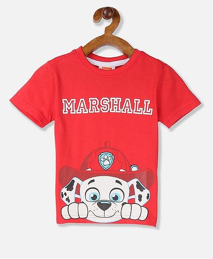 Colt Short Sleeves Paw Patrol Marshall Print Tee - Red