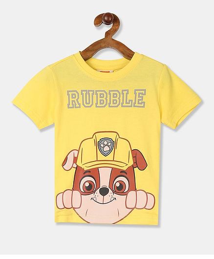 Colt Short Sleeves Rubble Graphic Print Tee - Yellow