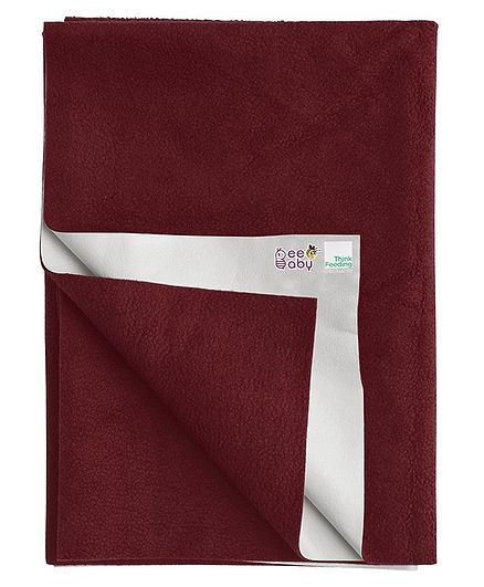 Beebaby Ultra Dry Baby Bed Protector - Maroon