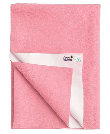 Beebaby Ultra Dry Baby Bed Protector Sheet - Baby Pink
