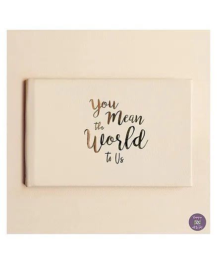 KUWTB You Mean The World To Us Baby Visitor Book - English
