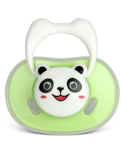 Kassy Pop Silicone Baby Pacifier Panda Print - Green