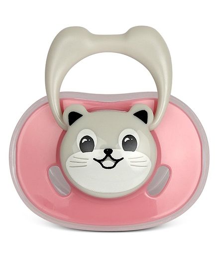 Kassy Pop Silicone Baby Pacifier Kitty Print - Pink