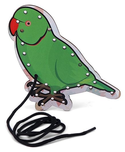 Omocha Lacing Toy Parrot Shaped - Green