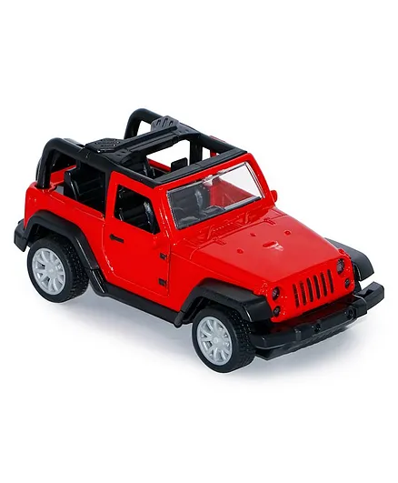 Fiddlerz Die-Cast Mini Jeep Friction Toy - Red