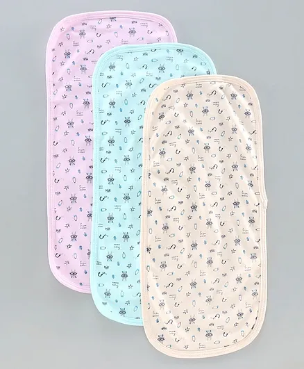 Simply Printed Wash Cloth Pack of 3 - Multicolor