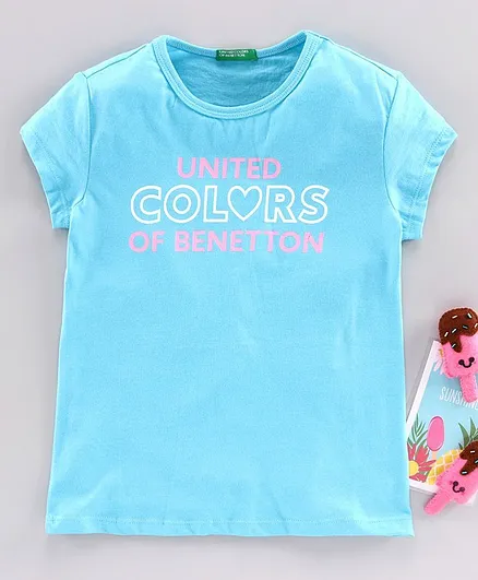 UCB Short Sleeves Tee Text Print - Blue