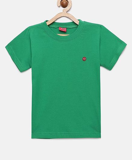 Actuel Solid Half Sleeves Tee - Green