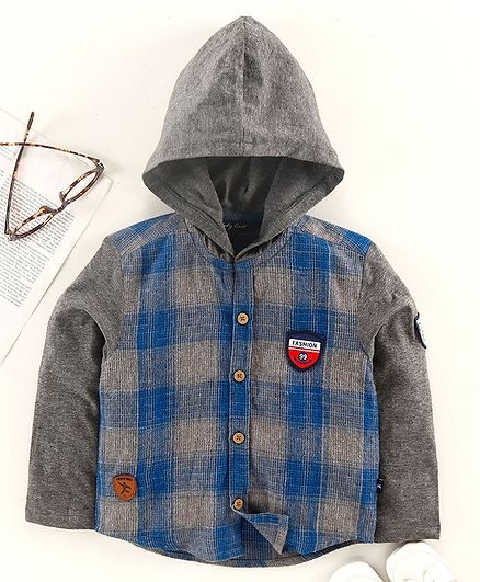 Trendy Cart Full Sleeves Checked Shirt - Blue
