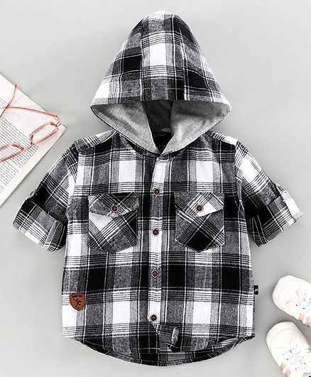 Trendy Cart Full Sleeves Checked Shirt - Black