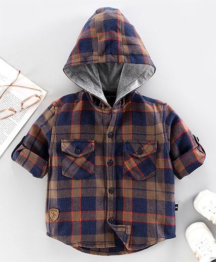Trendy Cart Full Sleeves Checked Shirt - Blue