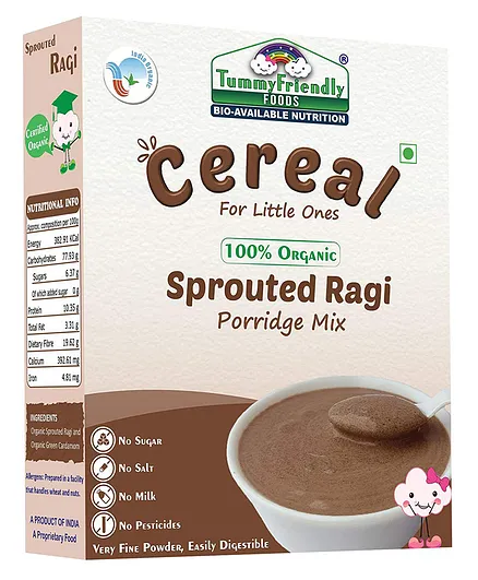 TummyFriendly Foods Organic Sprouted Ragi Porridge Mix - 200 gm