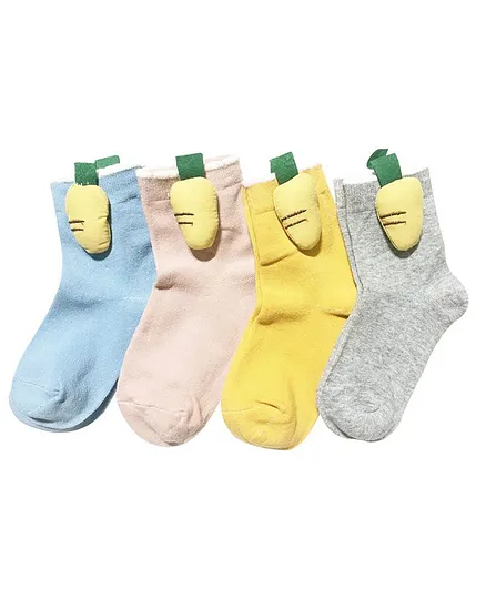 Kidofash Vegetable Detailed 4 Pair Of Socks - Multi