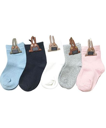 Kidofash Pack Of 5 Pair Designer Socks - Multi