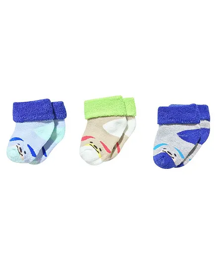 Kidofash Printed Pack Of 3 Pair Socks - Multi