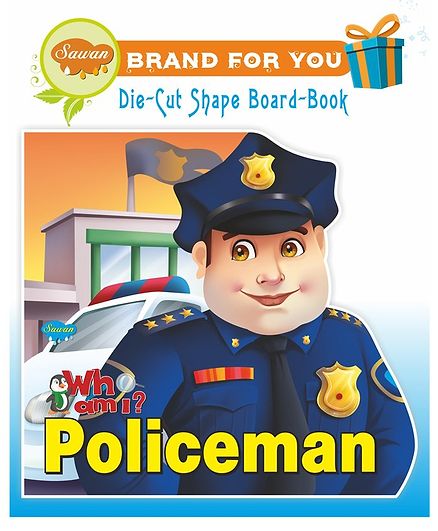 Sawan Who Am I Policeman Die-Cut Shape Board Book - English